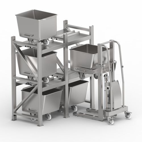 Stacker truck with shelf EUROBINelectricwalk-behindstorage