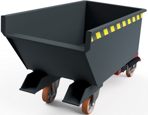 Опрокидывающийся интермодальный контейнер серии ККБметаллическийдля сыпучих материалов4-колесный