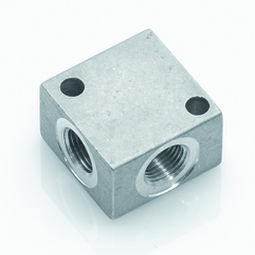 Коллектор 2-канальный 124 никелированныйдля трубпневматический