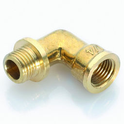 Пневматический фитинг 4016, ввинчивающийся под углом 90°, латунь