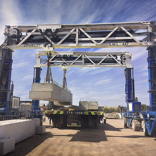 Портальный транспортер на резиновых колесах серии COMBI-MGдля гражданского строительствадля сборных балокдля ветроэнергетических установок