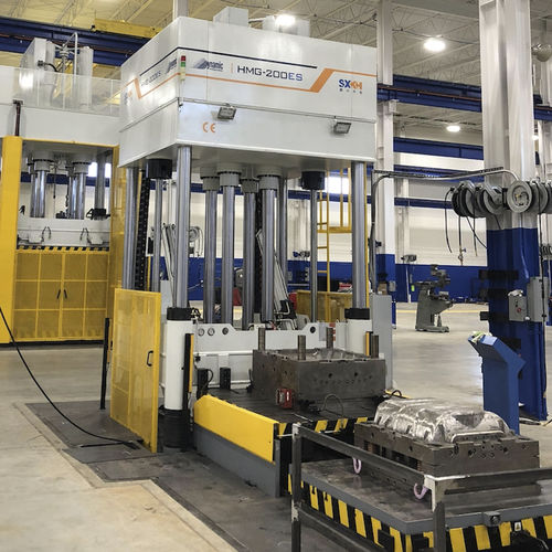 Олеодинамический пресс HMG-200ESиспытание, штамповка