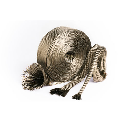 Рукав из базальтового волокна теплозащитныйплетеныйдля кабелей