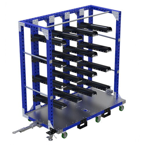 Тележка перегрузочная Q-100-0817металлическая,шестиколесный буксир