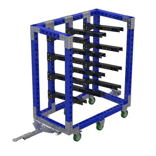 Тележка перегрузочная Q-100-0769металлический шестиколесный буксир