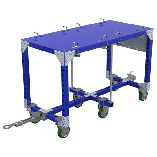 Тележка перегрузочная Q-100-0851металлическаяполка для контейнеров