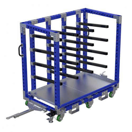 Тележка транспортная Q-100-0618металлическаяполкадля тяжелых грузов