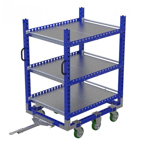 Тележка транспортная Q-100-0609металлическаяполкашестиколесная