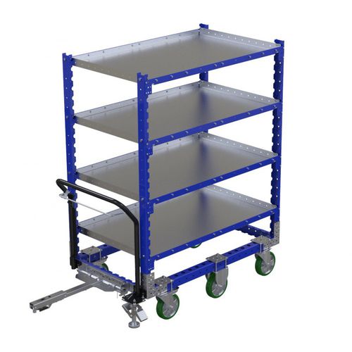 Тележка перегрузочная Q-100-0535металлическая полка для контейнеров