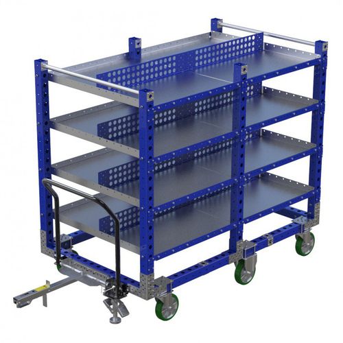 Тележка перегрузочная Q-100-0498металлическаяполкашестиколесная