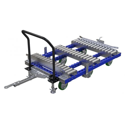 Тележка погрузочно-разгрузочная Q-100-0839металлическая, с шестиколесным свободным роликом