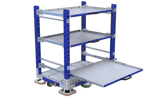 Тележка транспортная Q-041-0025полочная моторизованная