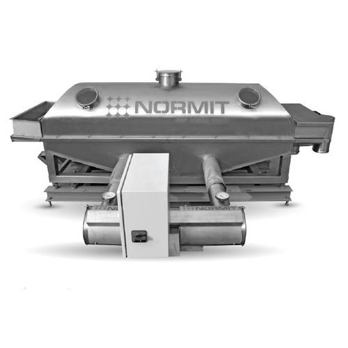 Вибрационная сушилка с псевдоожиженным слоем, поточная с горячим воздухом