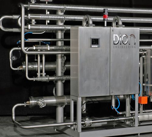 Tubular pasteurizer for eggsautomaticwith heat exchanger