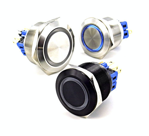 Сенсорный кнопочный переключатель SOAV5для панельного монтажа с подсветкой, без фиксации мгновенного действия