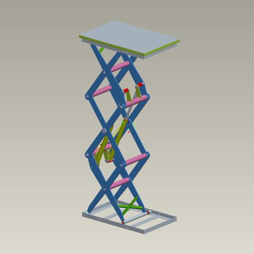 Трехножничный подъемный стол ST3 гидравлическийстационарный с загрузкой