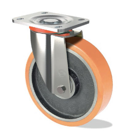 Поворотный ролик V S15 GPОпорная плитаполиуретанпрессованная сталь