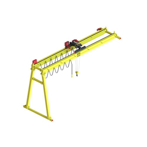 Mobile semi-gantry crane double-girder