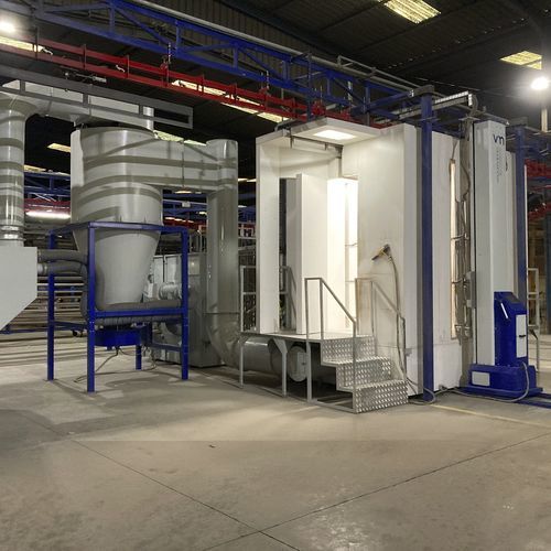 Закрытая камера порошковой окраски VMPVCдля деталейфильтр-циклон