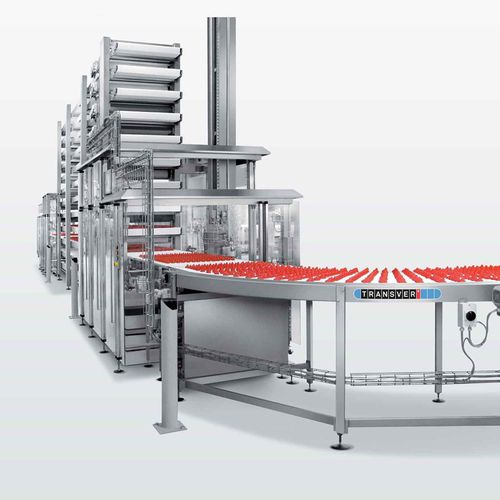 Buffer storage system for the food industry
