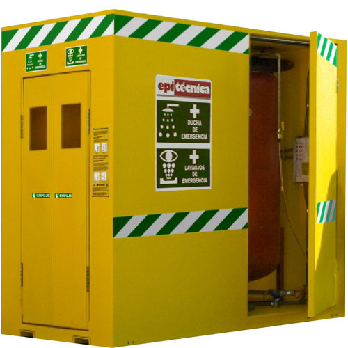 Душевая кабина на платформе 6210WOPсо станцией для промывания глаз и лицас бакомсо станцией для промывания глаз