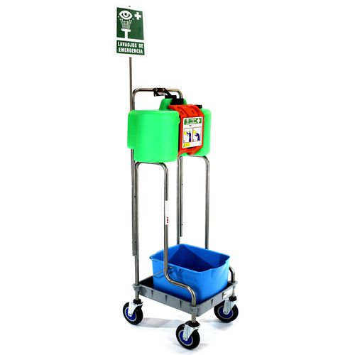 Портативная станция для промывки глаз 6684мобильнаяиз пластикас баком