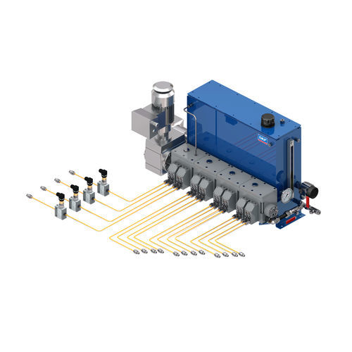 Многолинейная смазочная установка, централизованная смазка маслом