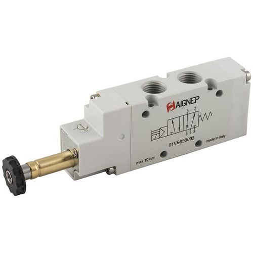 Золотниковый пневматический гидрораспределитель серии 01VS с электромагнитным управлением и пилотным управлением, 3/2-ходовой