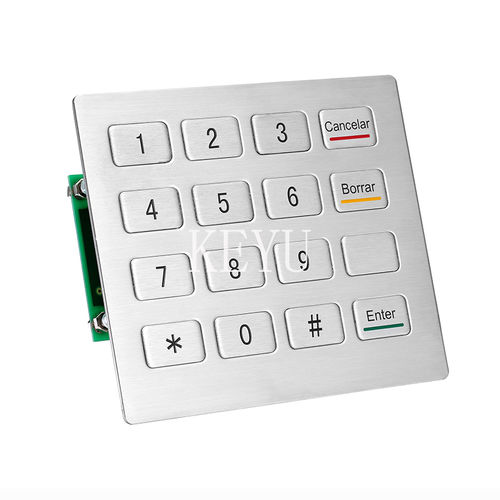 Клавиатура из матовой нержавеющей стали KY2116R16-keypanel-mountUSB
