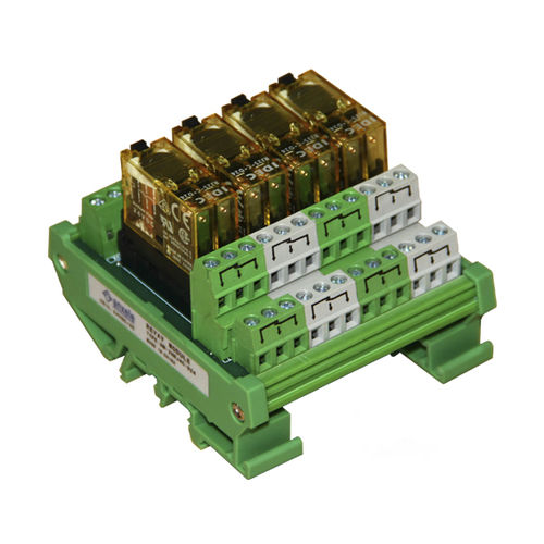 Релейный модуль постоянного тока NM-2NRJ 4CACDIN, монтируемый на рейку