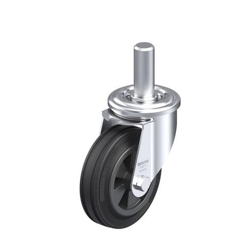 Ролики поворотные серии ЛЭЗ-ВППс резьбовой шпилькойс тормозоммалошумные