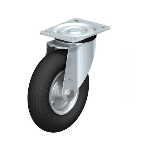 Поворотный ролик серии LPопорная плитас пневматическими шинамисталь