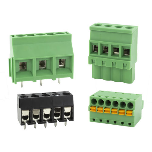 Клеммная колодка для печатной платы, винтовое соединение, безвинтовое, вставное