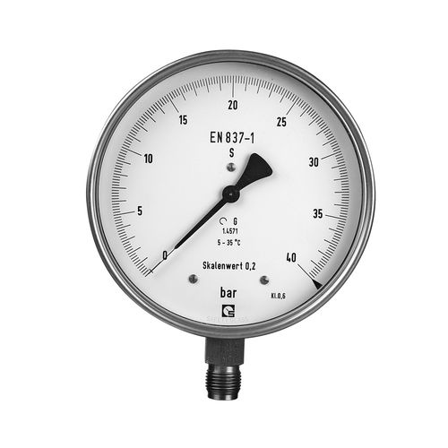 Стрелочный манометр FU160 с резьбой и трубкой Бурдона