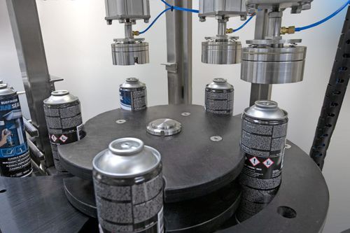 Машина для обжима банок автоматическая электрогидравлическая с управлением от ПЛК