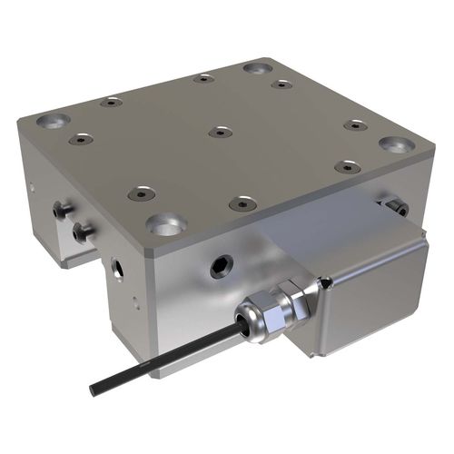 Pneumatic linear brake ROBA®-guidestop spring activatedhydraulicsafety