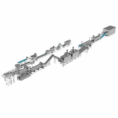 Potato processing line polishingwashingsorting
