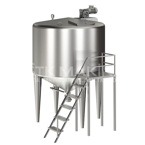 Process tank wheycylindricalvertical