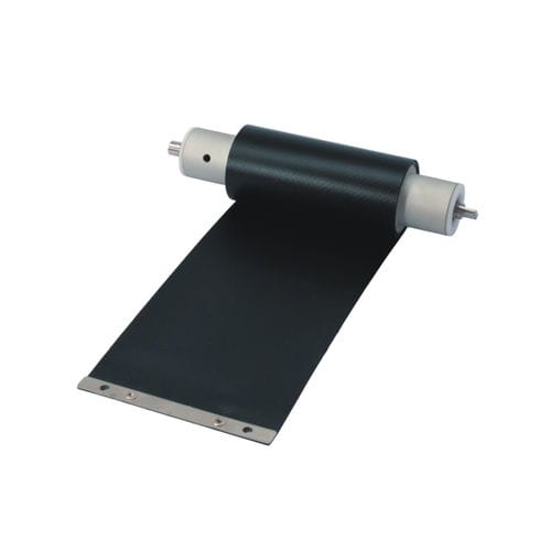 Lathe roll-up cover chain drivewith canisterfor machining centers