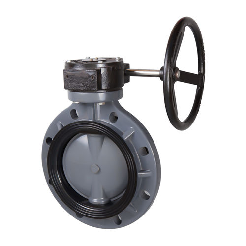 Поворотный дисковый затвор с маховикомдля химикатовфланец