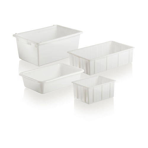 Транспортировка ящиков из ПЭВП для пищевой промышленности