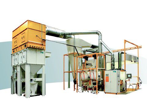 Open powder coating booth MS FCOventilated