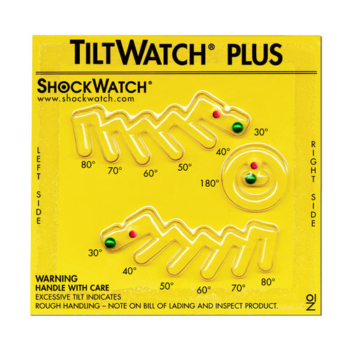 Индикатор наклона. Этикетка TiltWatch Plus. Легко устанавливается. Защита от несанкционированного доступа.