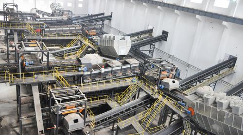 Завод по переработке стеклянных отходов Иньчуаньпромышленныйавтоматизированный с сепараторами