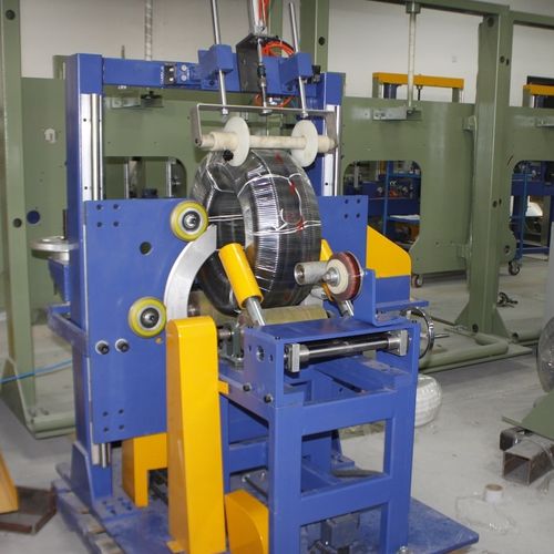 Rotary ring wrapping machine automaticcoilfor hoses