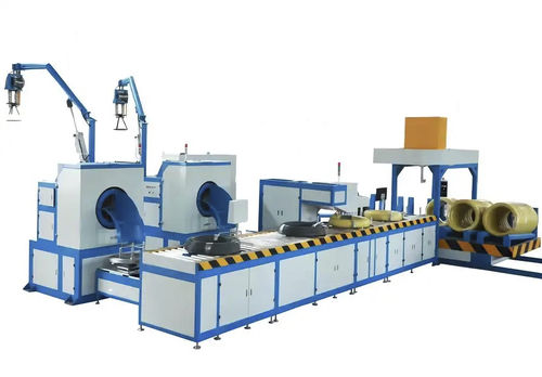 Steel wire winding and packing machine