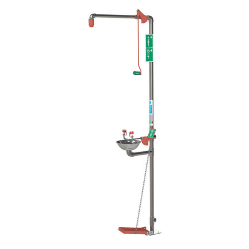 Душ напольный EXP-18GS/85G(D)для помещениясо станцией для промывки глаз и лица