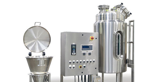 Liquid mixing system powder