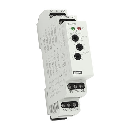 Electronic time relay CRM-93Hmulti-functionDIN rail mounted