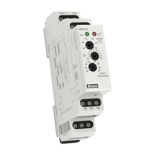 Реле контроля напряжения HRN-341 НО/НЗ с регулируемой задержкой времени